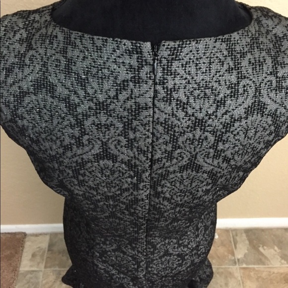 SALE
 Adrienne Vittadini Brocade Ruffle Dress E19 - Picture 4 of 8